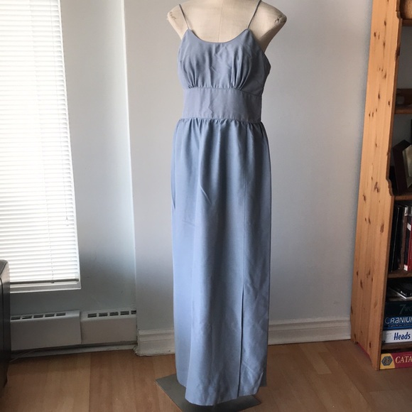 Dove grey/blue custom Sig Plach gown - Picture 2 of 10